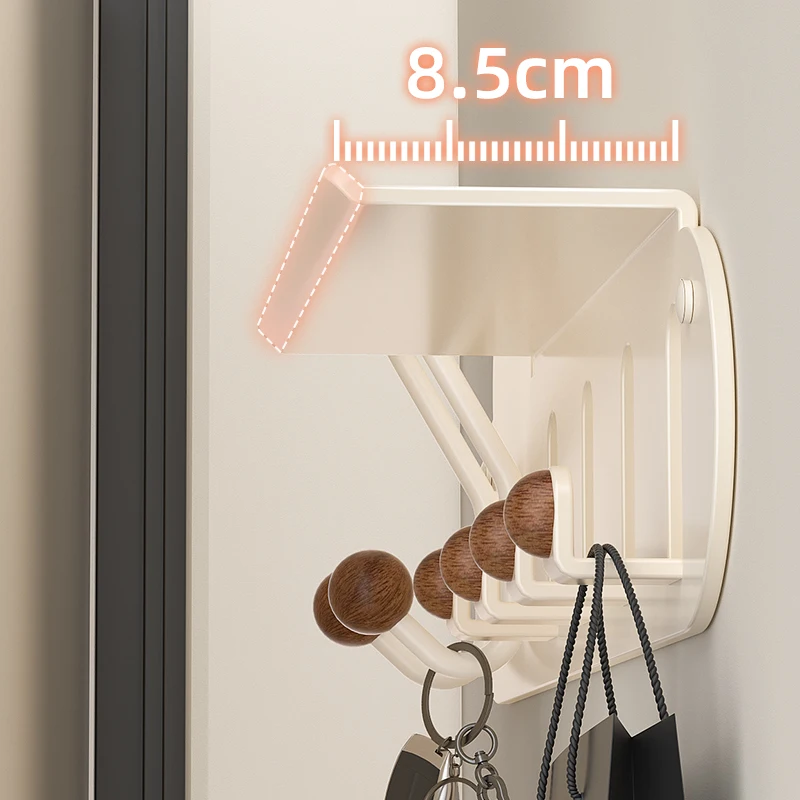 The hook rack enters the entrance and enters the door. Creative hanging keys, schoolbags, hooks, a row of long strips, and no pu