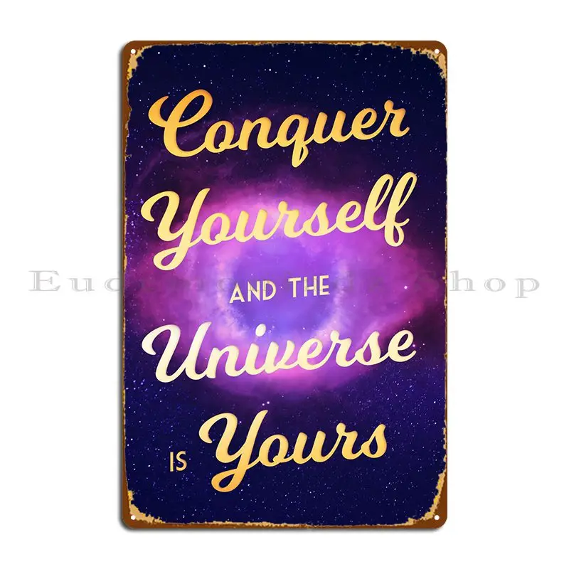 Start With Yourself, Overcome Your Faults And Then Go C ... Metal Plaque Poster Decoration Pub Plates Printed Cinema