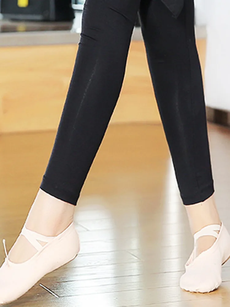 Solid Color Latin Dance Practice Pants Costume Women Ballroom Girl Classical Chiffon Competition Line High Waist Use Trousers