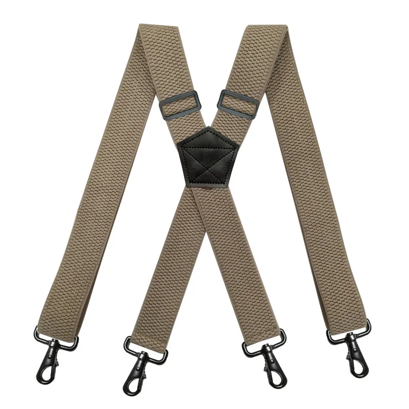 Man 'S Suspenders X สไตล์วงเล็บหัวเข็มขัด Suspensorio Tirantes Hombre สายคล้องคอสีดำ Hook พ่อของขวัญ3.8*120ซม.