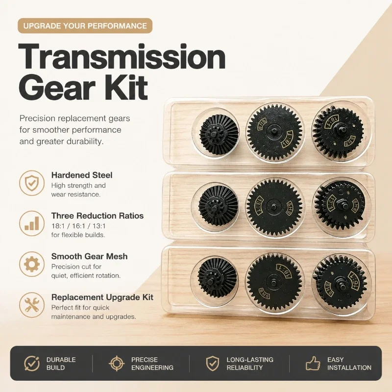 13:1 Heavy Load Steel Gear Assembly Stable Power Transmission Hobby Model Equipment Maintenance Hardware