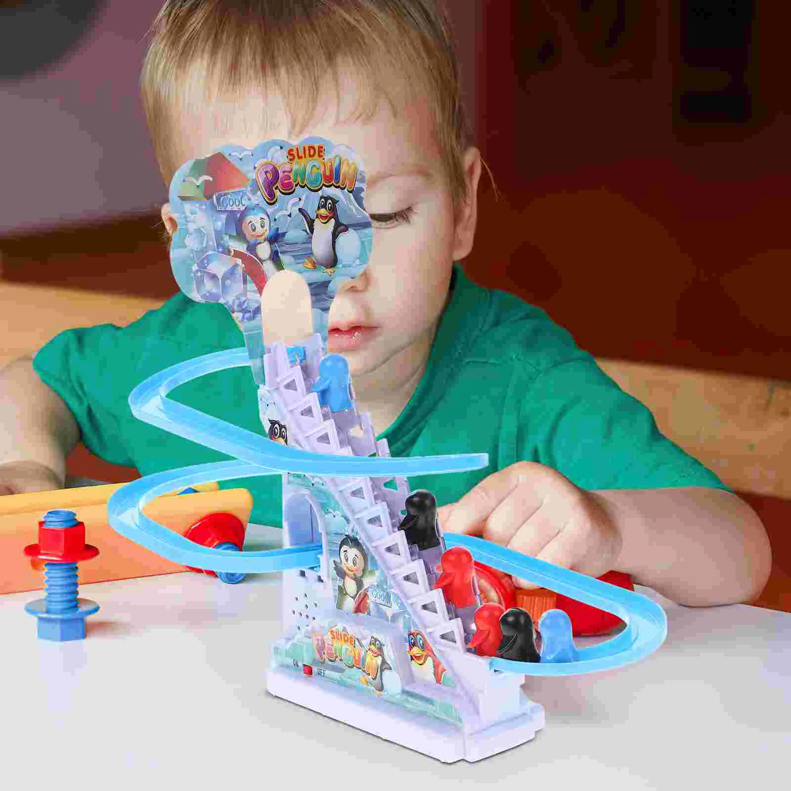 PenEcolToy-Kit coulissant d'escalade de canard pour enfants, jouets d'escalier, puzzle pour garçons et filles