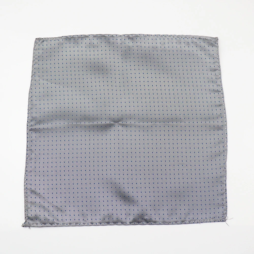 الخريف الشتاء نمط الموضة الملونة جيب مربع 22 سنتيمتر الرجال البوليستر الجاكار البولكا نقطة شريط منديل الزفاف العريس المنديل