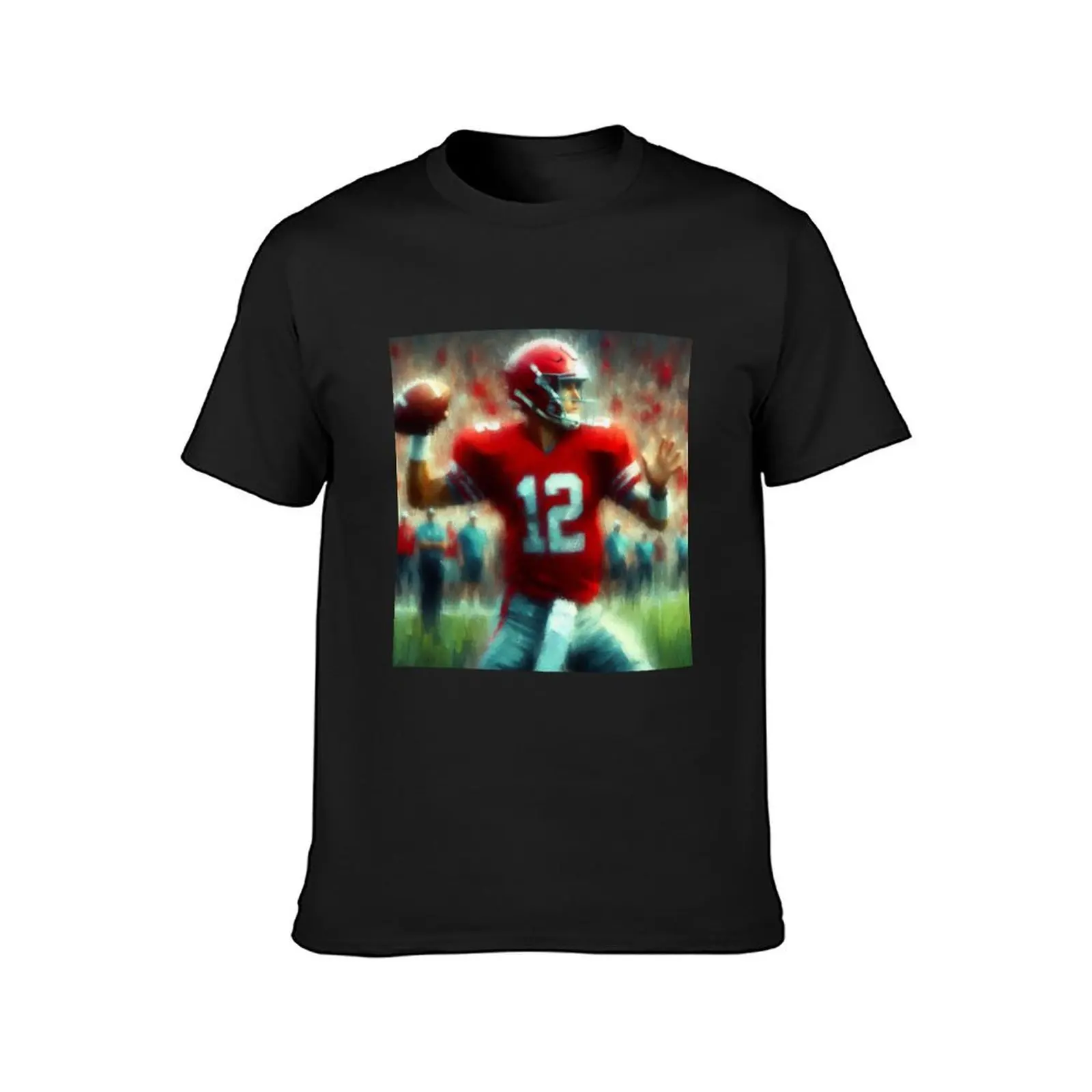 American Football Player Sports Bar Pub Decor T-Shirt plus sizes shirts graphic tees men workout shirt