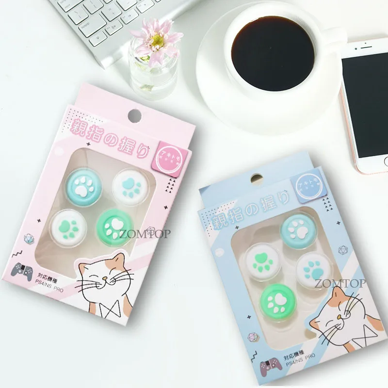 고양이 발톱 엄지 그립 그립 세트 조이스틱 캡 스위치 프로 컨트롤러 PS4/PS3/Xbox 360 One/ Game Accessories Thumbstick Button