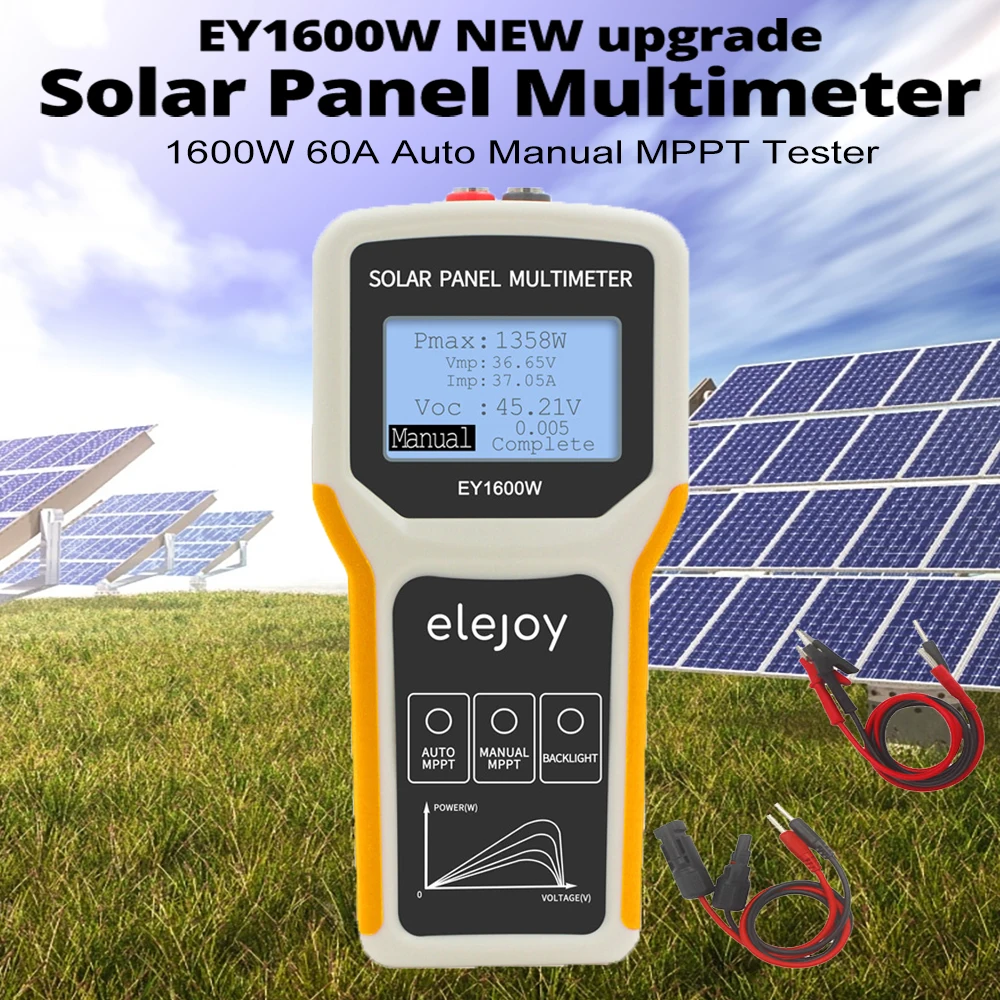 

EY1600W/EY800W/EL400B Photovoltaic Panel Multimeter Solar Panel Tester MPPT Tester Power Voltage Current Multi Meter Voltmeter