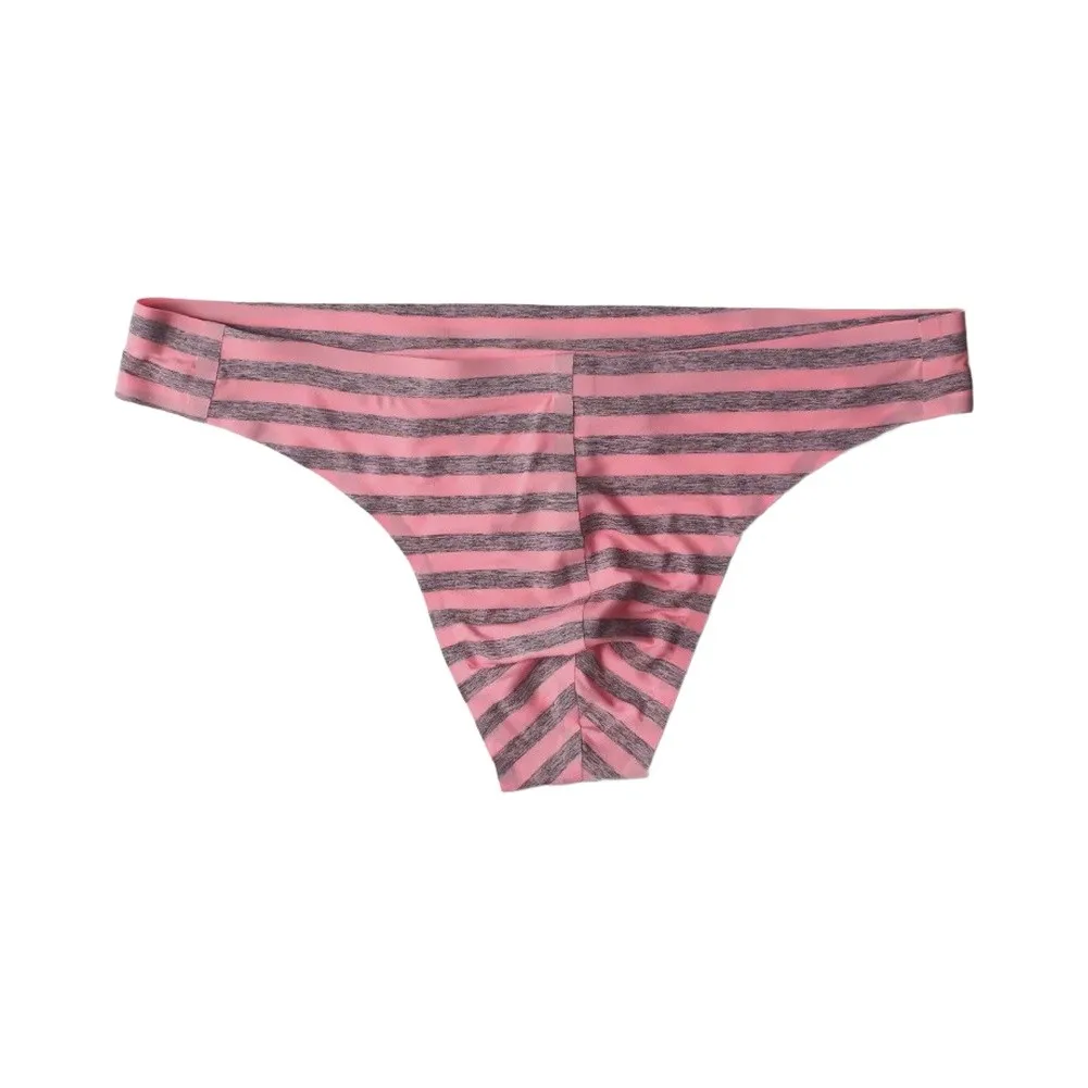 For Athletic Activities Mens Thong Underwear Striped Printed Underpants Traceless Men\'s Panties Low Rise Waistband Style
