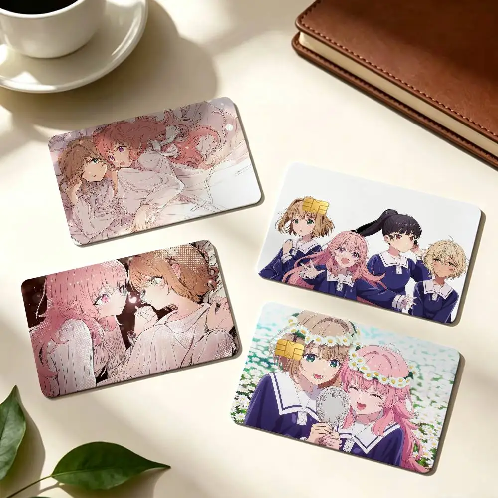 Kimishinu Sheena Totsuki Mimi Kagari Seiran Lizzy Ari 1Set 4Pcs Waterproof Card Skin Stickers for Credit Bus IC Cards