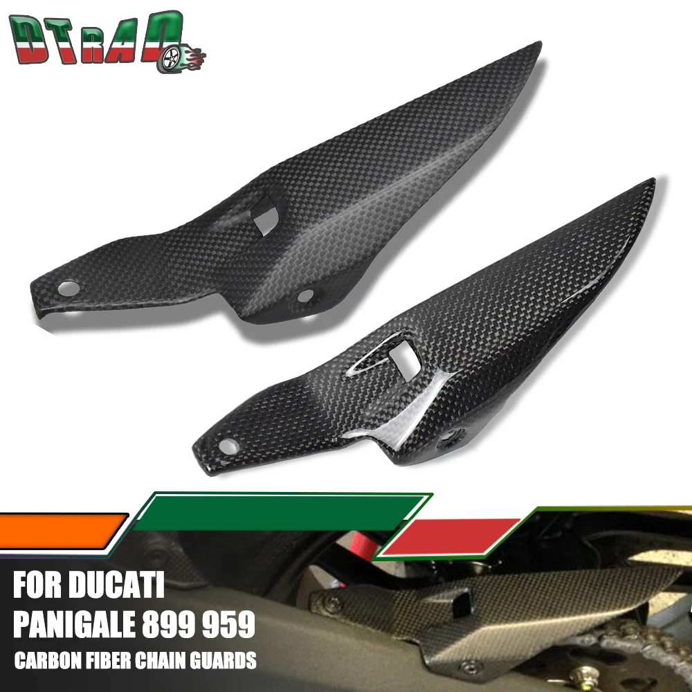 

For DUCATI 899 959 Panigale Carbon Fiber Upper Swingarm Chain Guard Cover Protector Motorcycle Fairing Kits Plain Matte Gloss