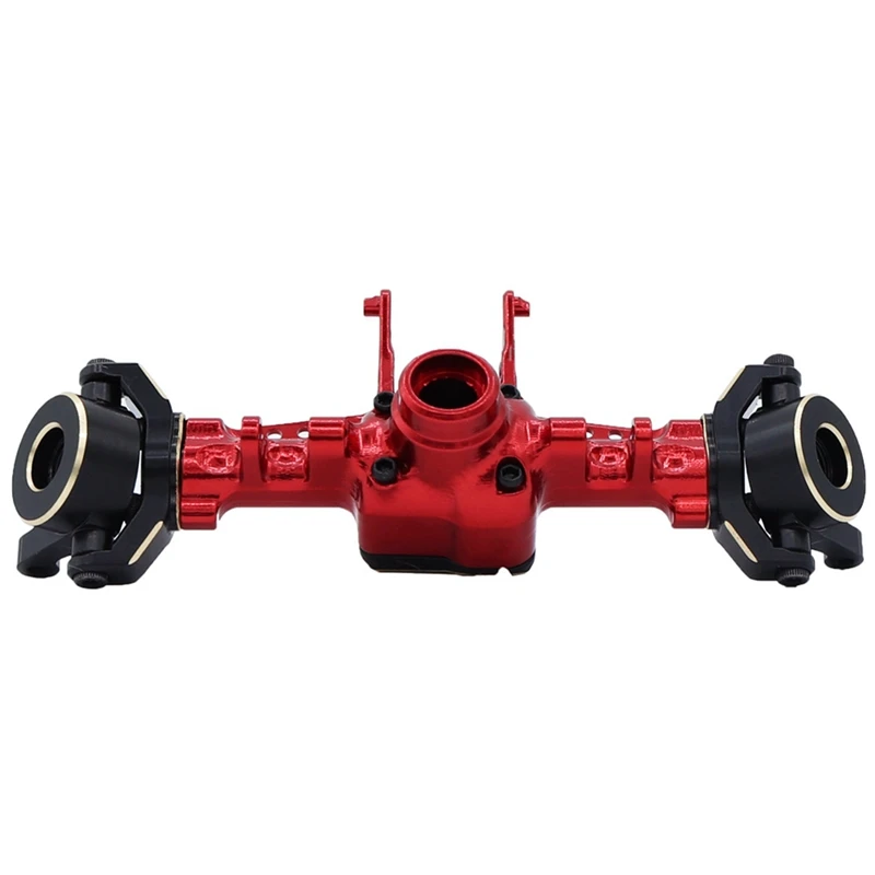 Metal Front Axle Housing With Brass Axle Cover Steering Block For TRX4M 1/18 RC Crawler Car Upgrade Parts Red