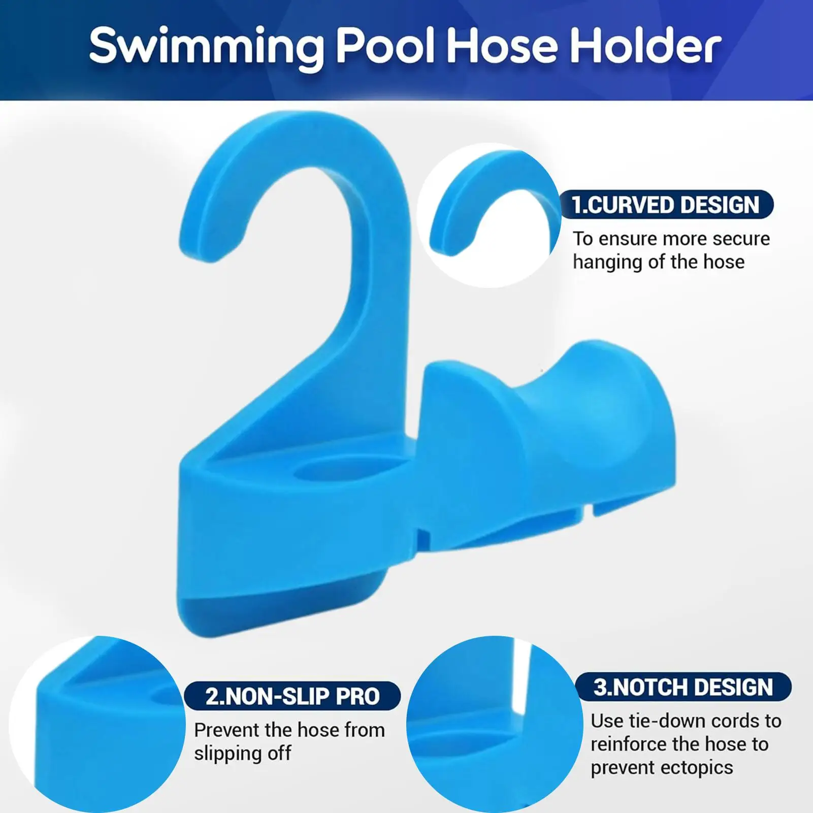 3Pcs Non-Slip Leak-Proof Pool Tube Holder, Water Hose Rack For Filling Swimming Pool, Durable Pipe Hanger For Outdoor Backyard