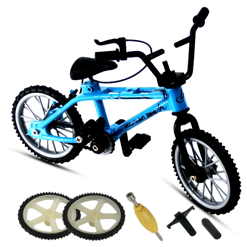 Mini dedo bicicleta brinquedos liga em miniatura mtb modelo diy simulação criativa mountain bike crianças presente brinquedo engraçado h17