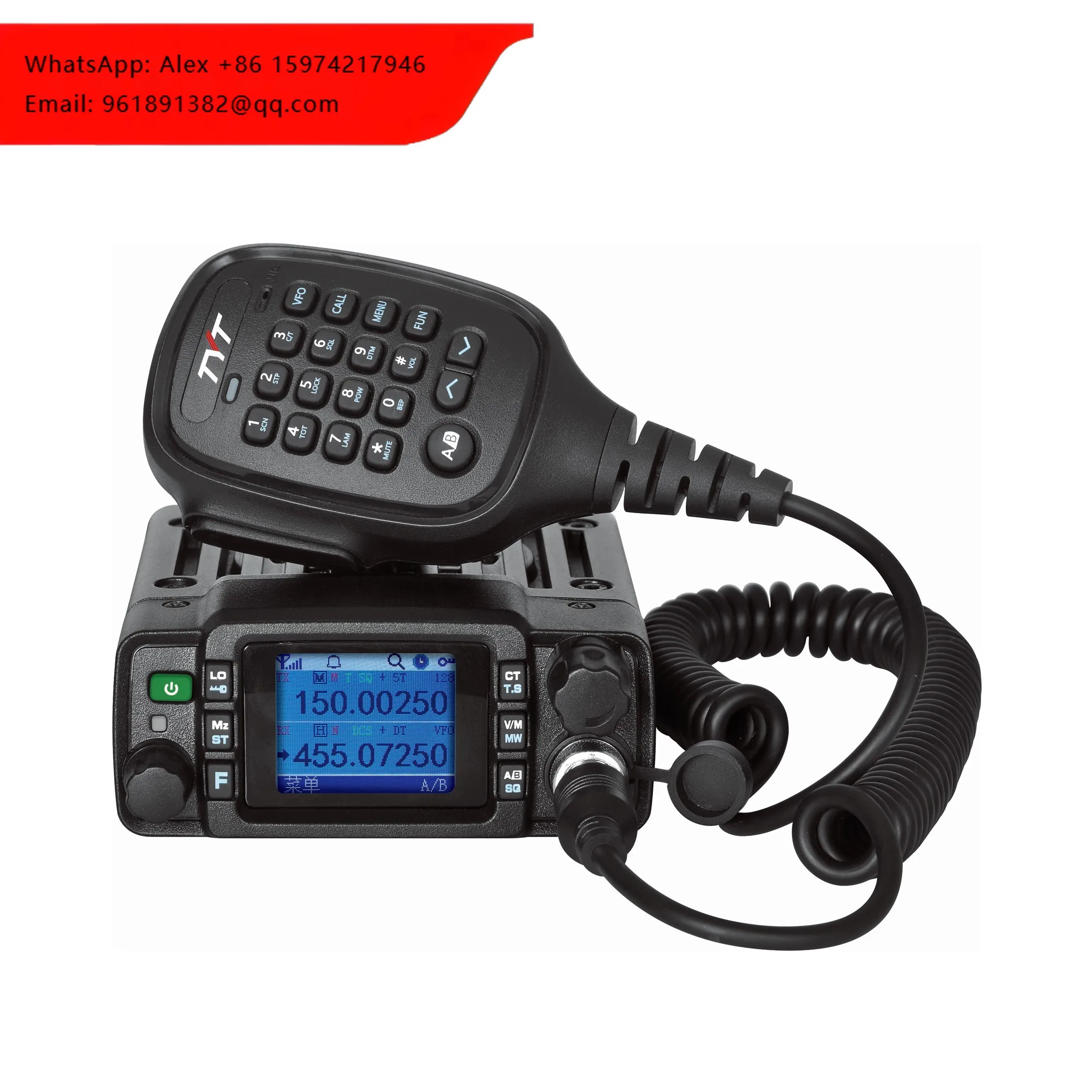 

НОВИНКА!!! Мобильная радиостанция TYT TH-8600, 25 Вт, двухдиапазонная, IP67, водонепроницаемая, превосходит QYT KT-8900