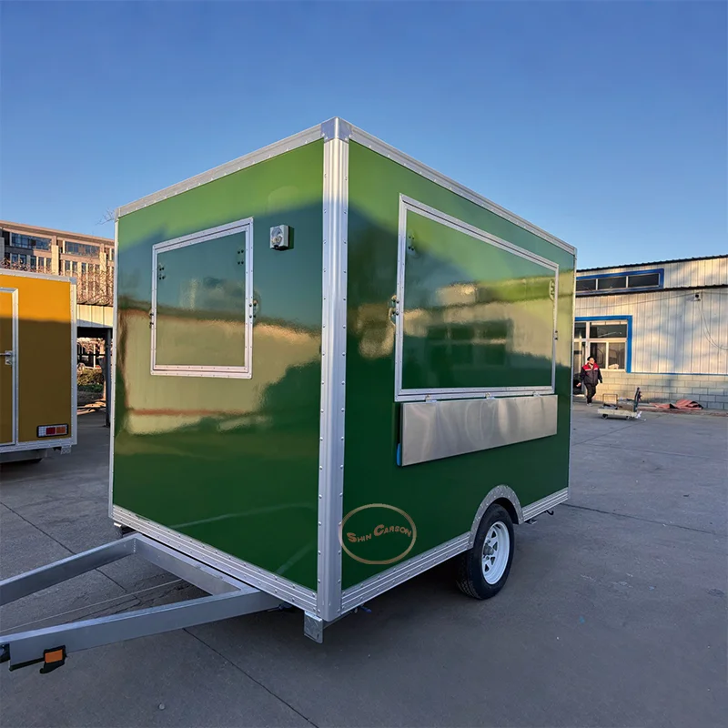 

Outdoor Food Trailer Fully Equipped Spacious And Practical Mobile Kitchen for Catering Events