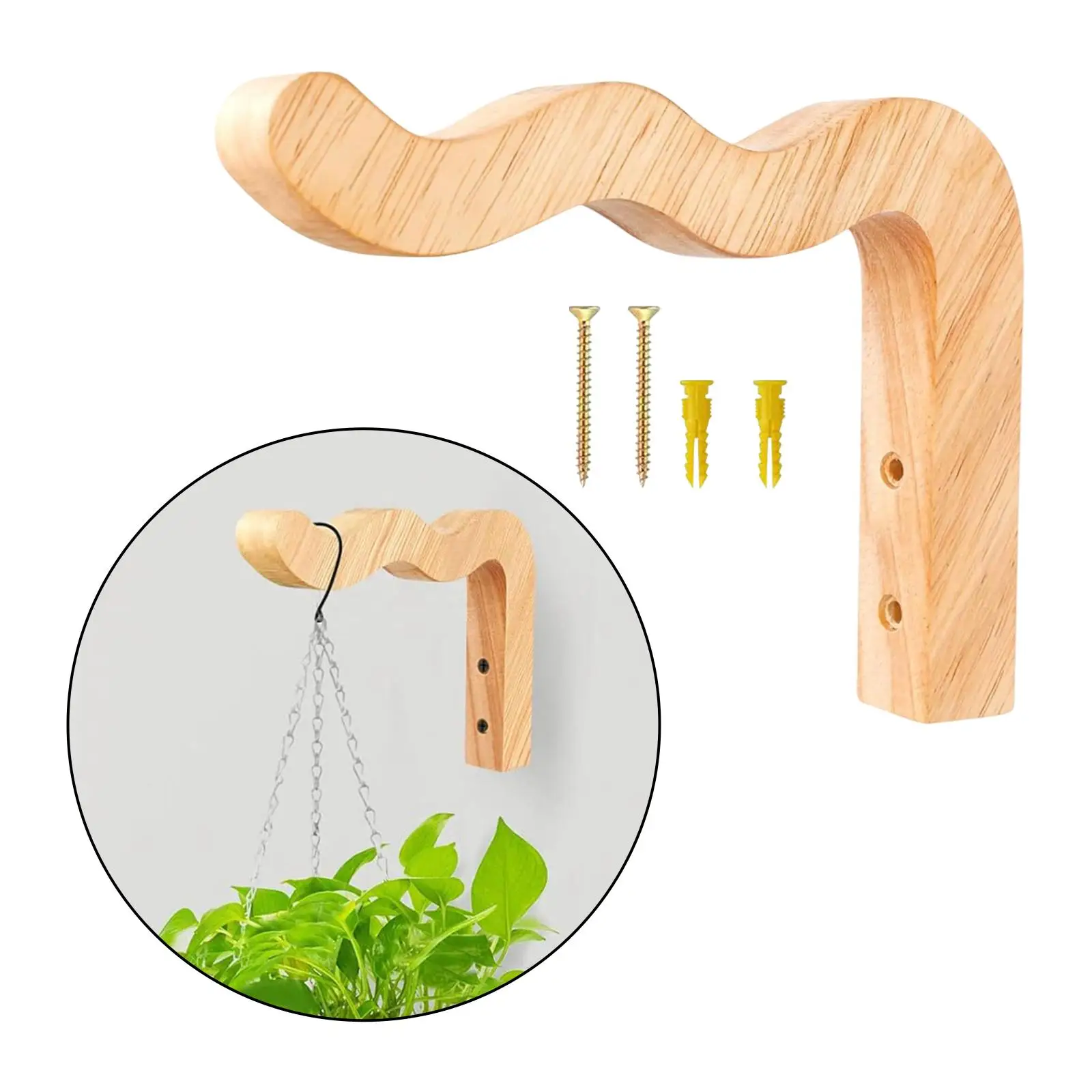 Wood Plant Hanger Hanging Plant Hook for Flower Pots Bird Feeders Garden