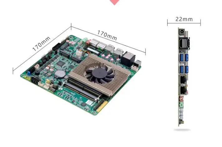 Placa base Ultra 5 125H Mini-ITX 14th Core Intel CPU IPC SBC placa base ultrafina integrada con 6COM 2LAN DDR5 10USB LVDS