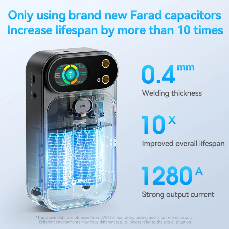 2026 new 0.4mm solderable super Farad capacitor portable battery transplant handheld mini battery spot welding machine,