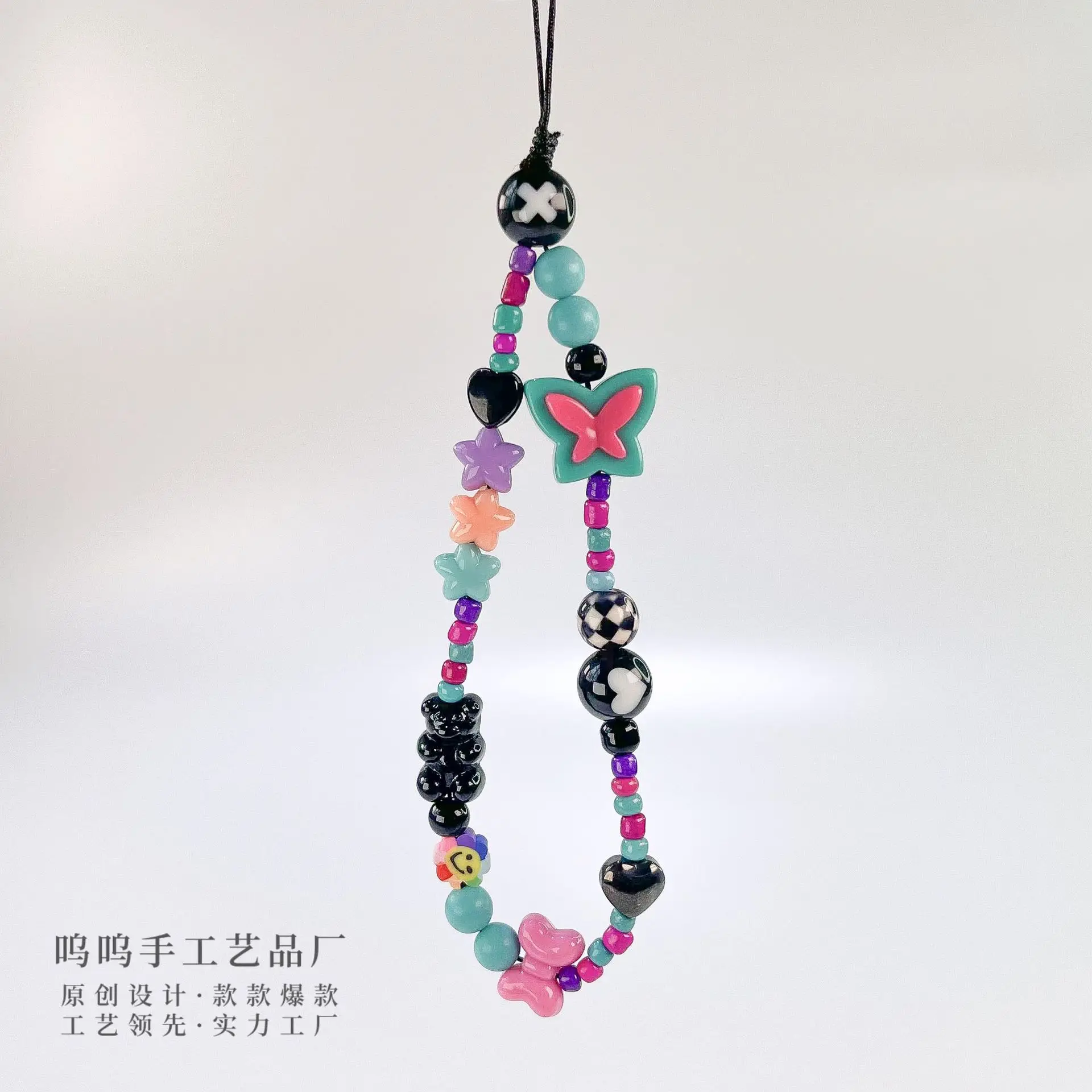 Y2K فراشة حلوة كول فتاة الهاتف سحر حزام الحبل لطيف قلادة اكسسوارات ل iP 11 كاميرا الكتب ملحقات السلسلة Ins