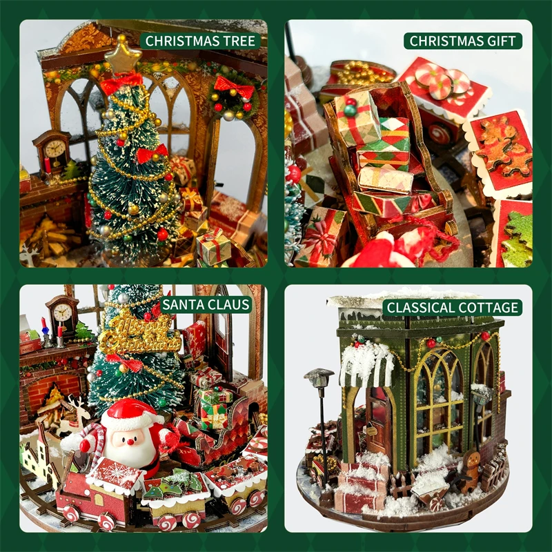 DIY Wooden Doll Houses Christmas Prologue Cottage Miniature Model Kit Underground Potions Castle Casa Dollhouse Friends Gifts