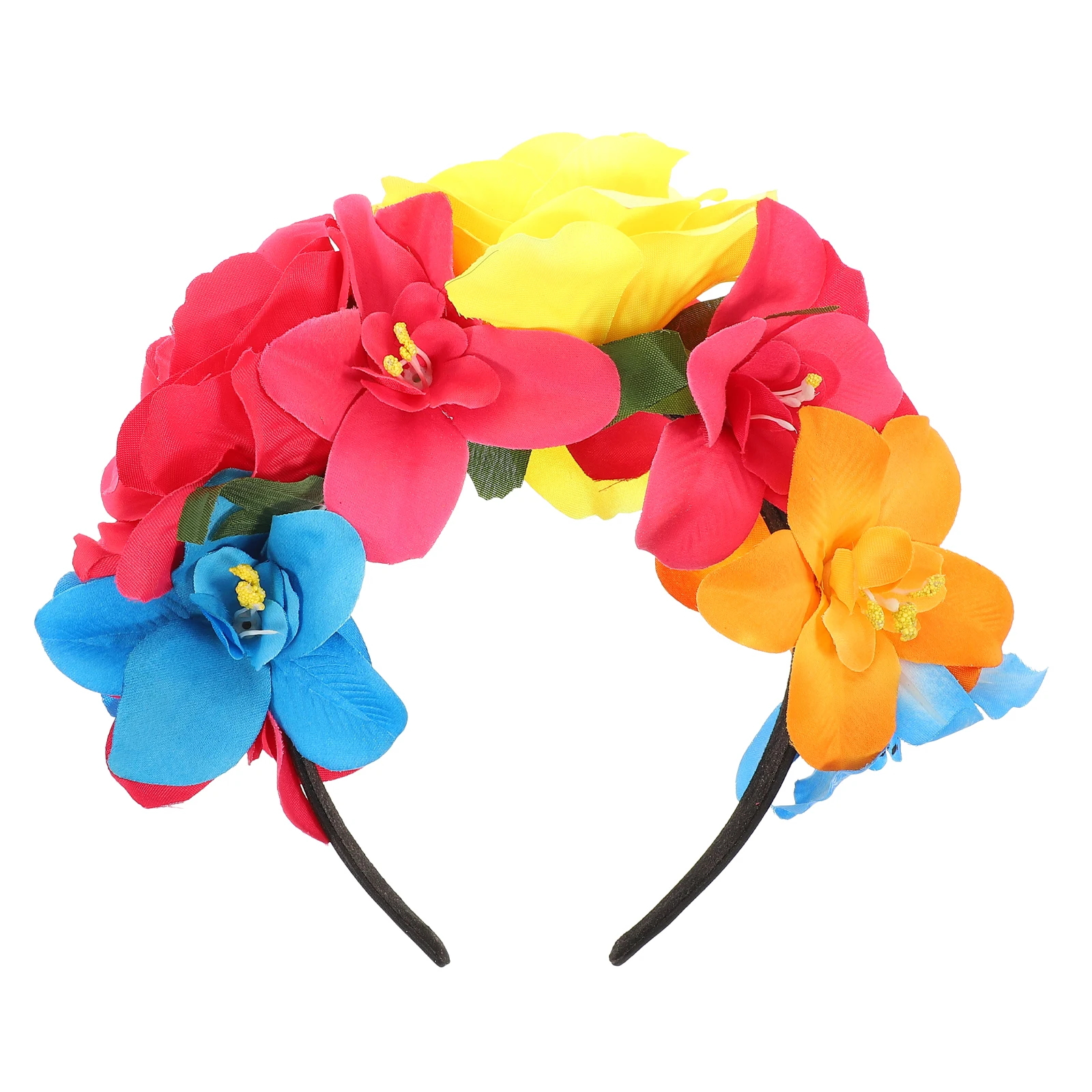 

Rose Headband Halloween Floral Headdress Chic Party Hair Clasp Halloween Costume Rose Flower Crown for Women Girls