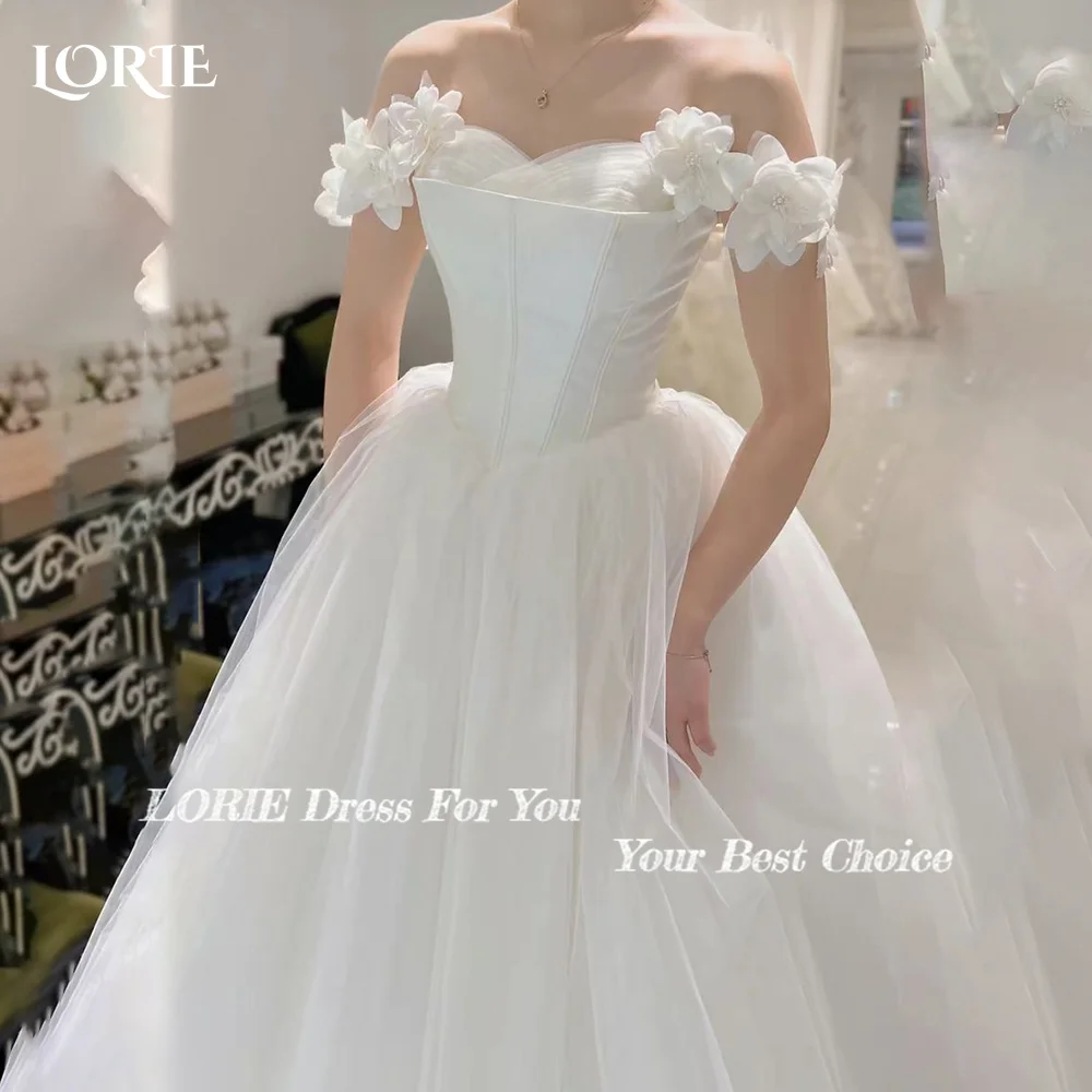 LORIE Vintage Button Wedding Dress A-Line Strapless Ball Princess Bridal Gown V Corset Sweetheart Ball Bride Gown Customized2026