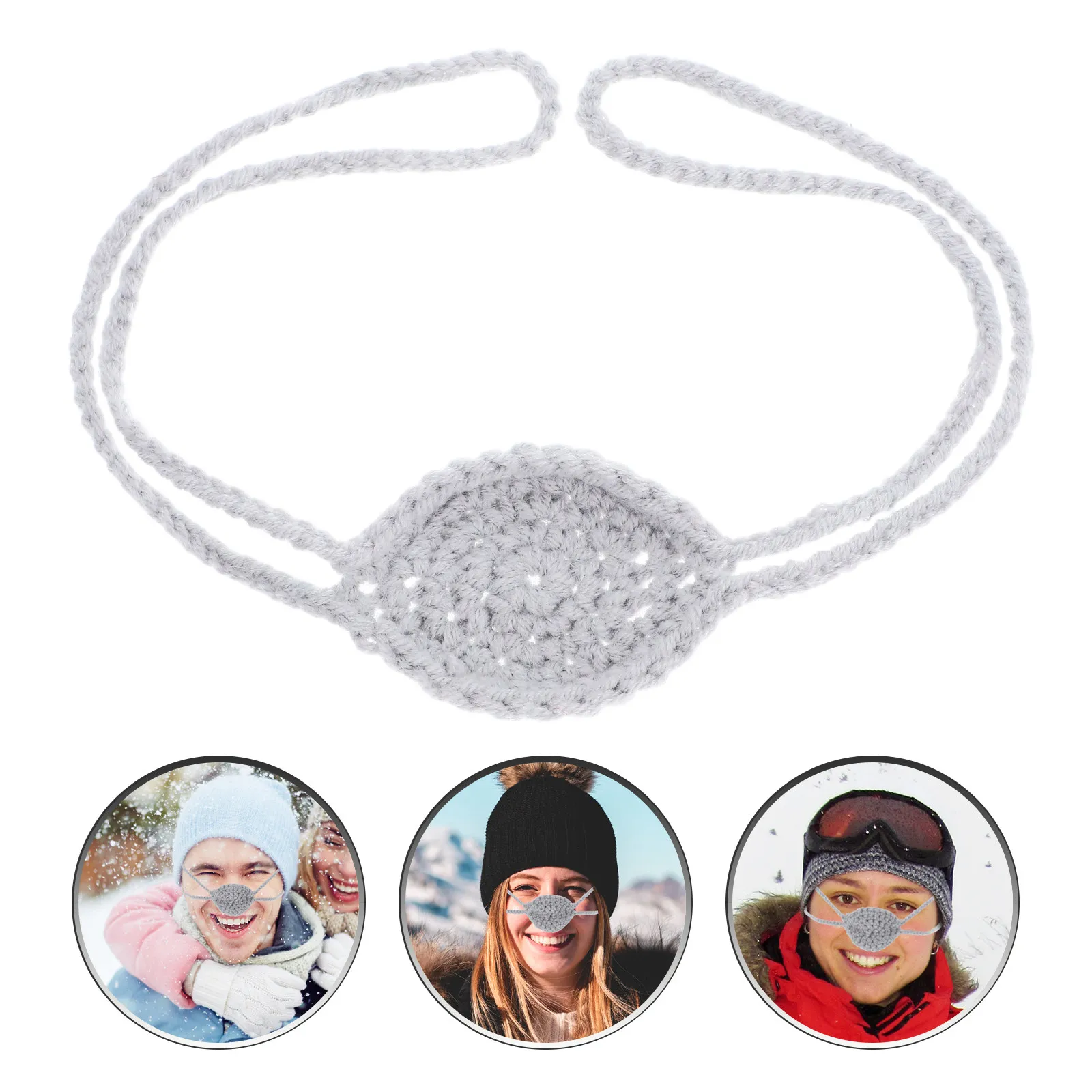 

Soft Comfortable Winter Nose Warmer Crochet Nose Cover Protection for Cold Weather Skiing Outdoor Activities Snowboarding