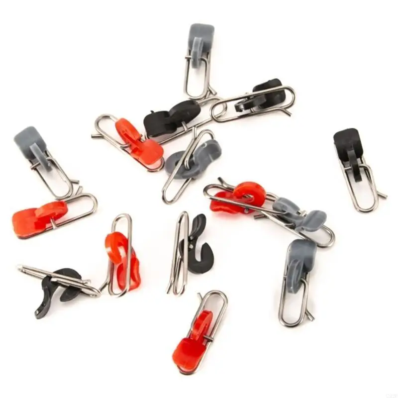 G92F 10pcs Angellinie Clip Fischerei Clip Edelstahl Fischerei -Aufprallköder Clip Clip