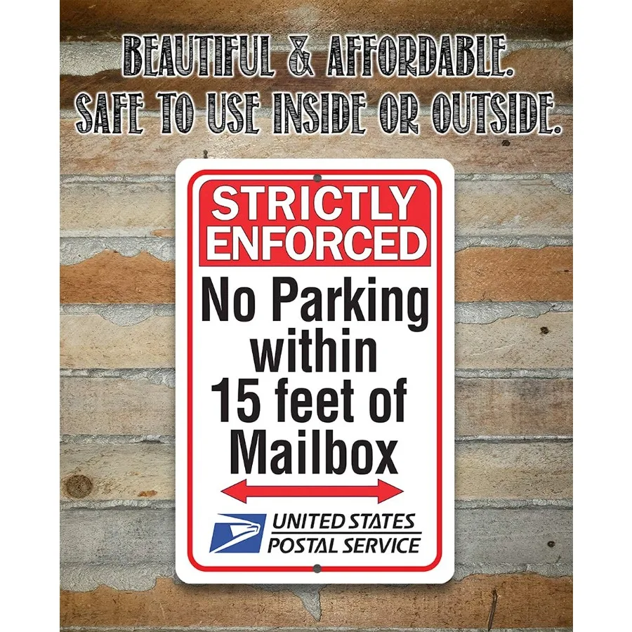 لا تحجب علامة صندوق البريد لإشعار التسليم على حزمة التسليم وصندوق التسليم، تعليمات واضحة لوقوف السيارات والتسليم في الهواء الطلق Si