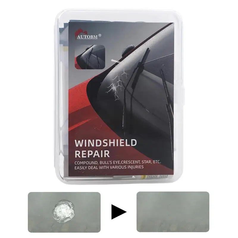 Windshield Repair Kit Liquid Glass Kit Weatherproof Set Tool Glass Repair Car Glass Scratch Repair Accessories Clean Neat