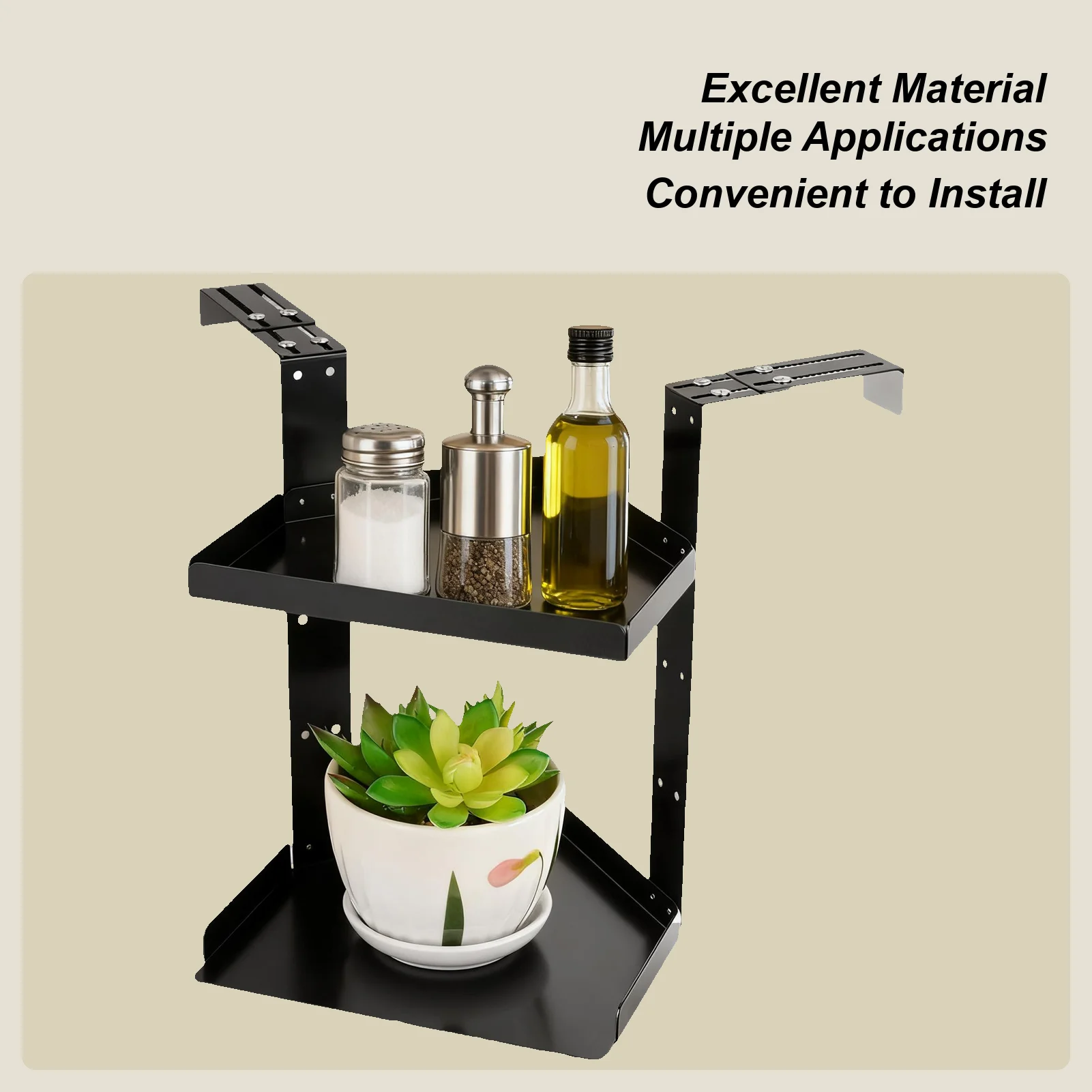 

Office Cubicle Shelf 2 Layer Shelf Height Adjustable Cubicle Storage Organizer With Hooks For Office Home Kitchen Bathroom