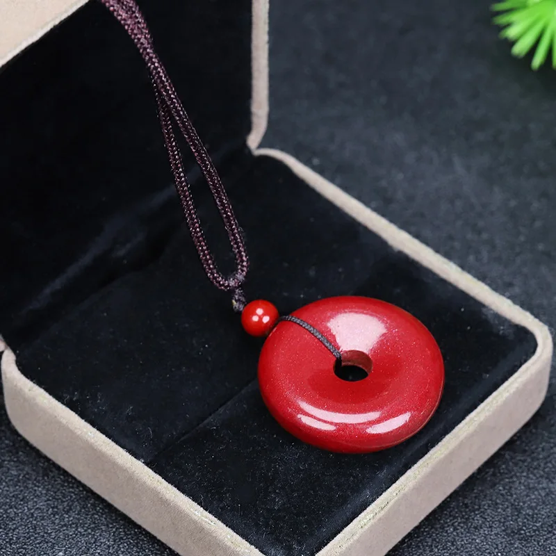 Natural Peace Pendant, High-Purity Purple Sandstone, Birth Year Necklace