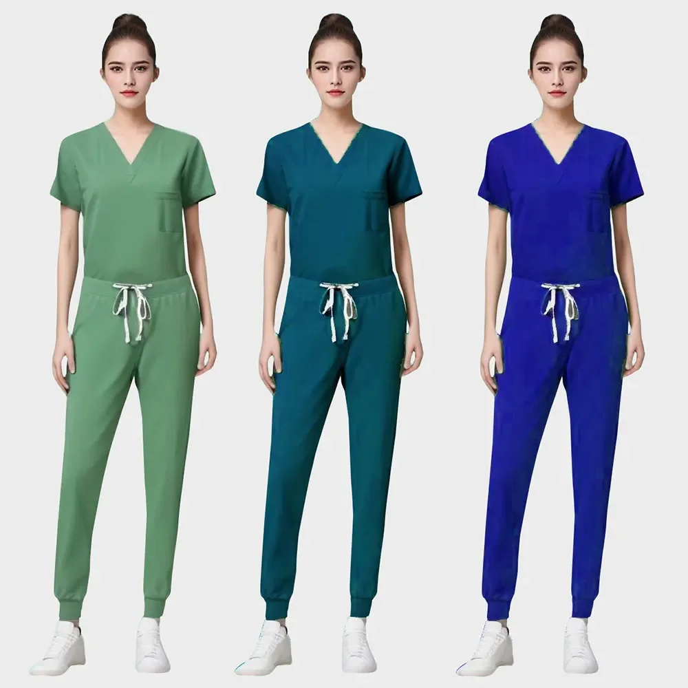 Le donne all'ingrosso indossano tute Scrub medico ospedaliero uniforme da lavoro medico chirurgico multicolore Unisex accessori per infermiere uniformi