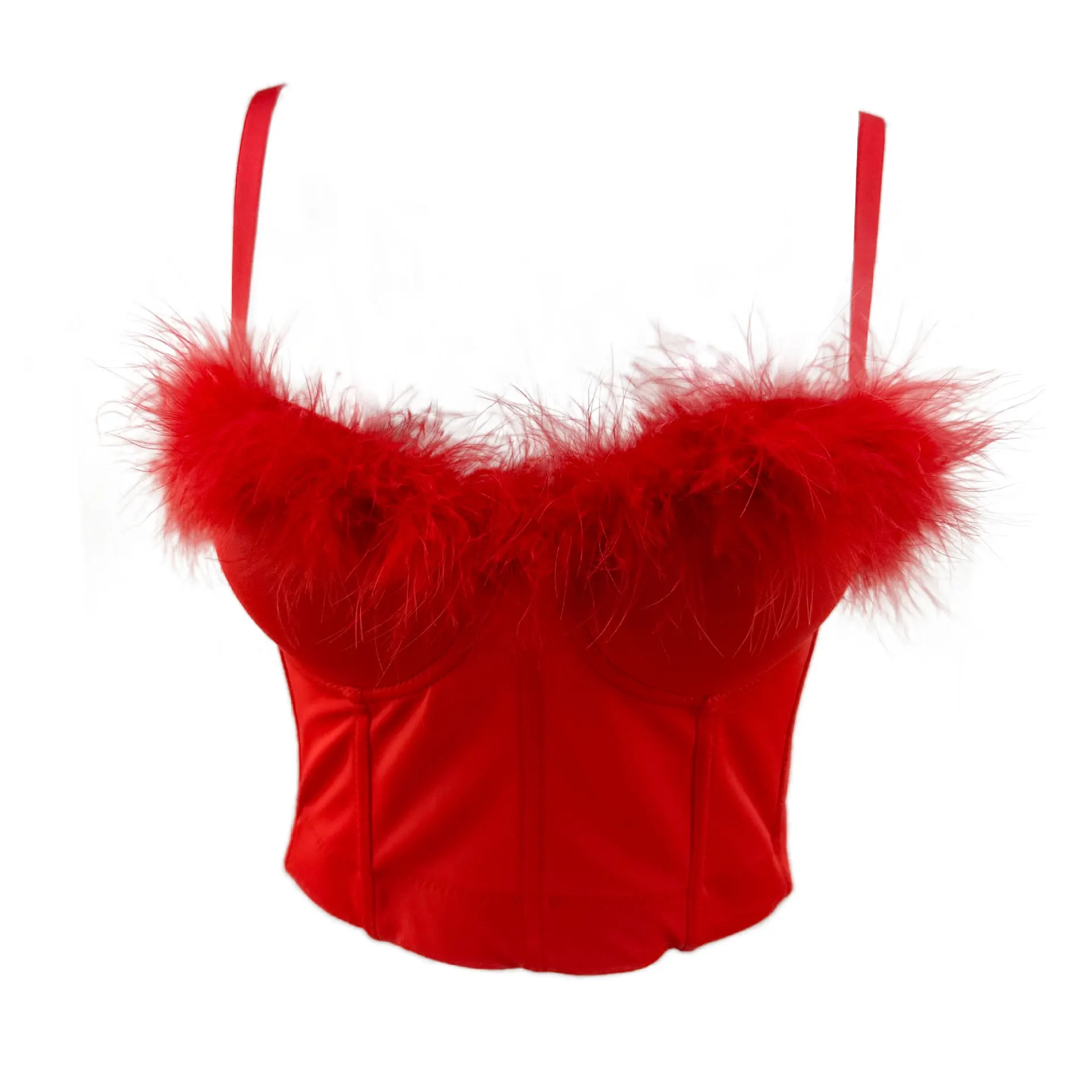 J750 Прямая поставка, красивые бюстгальтеры для девочек и женщин, топы-трубы Sweet Memory, черный, белый, красный, с перьями, маленькая майка на бретелях, одежда в стиле ретро