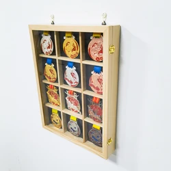 Marathon Medals  Box With Open Lid Solid Wood Collection Medal Display Stand， Medal Storage Box， Running， Sports， Militarily