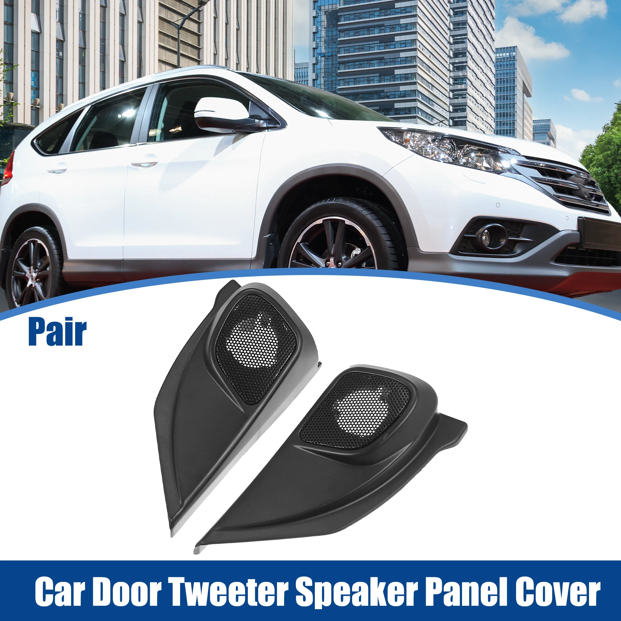 

UXCELL 2PCS Car Door Tweeter Speaker Panel Grille Cover Protector Frame Guard for Honda CRV 2012-2015 Auto Audio Accessories