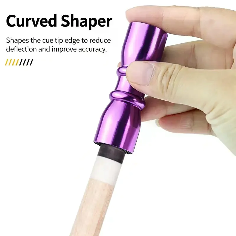 Durable 3 in 1 Cue Tip Shaper Multifunctional Colorful Tip Trim Tool Professional Shaper Aerator Tapper Billiard Snooker Pool