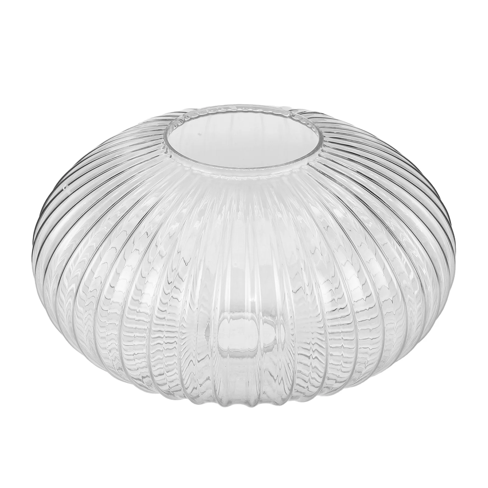 

Clear Ribbed Ceiling Light Cover 250 X 150Cm Glass Globe Shade Replacement Pendant Lamp Cover for Kitchen Bathroom Living Room