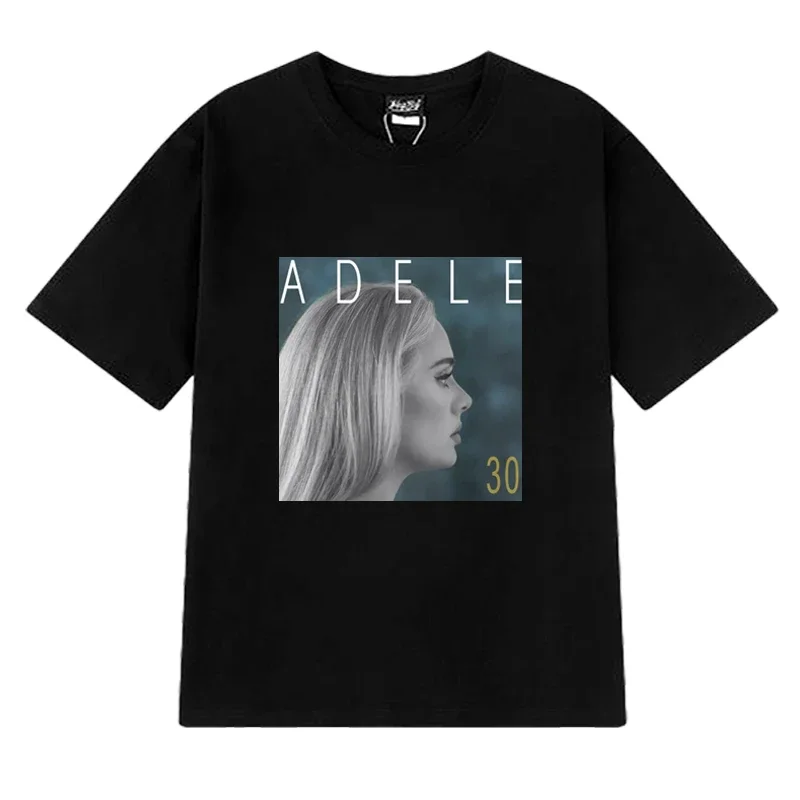 

Hot singer Adele New Album Graphic black T shirt Men Women vintage Oversized short sleeve T-shirts Unisex 100% Cotton clothing