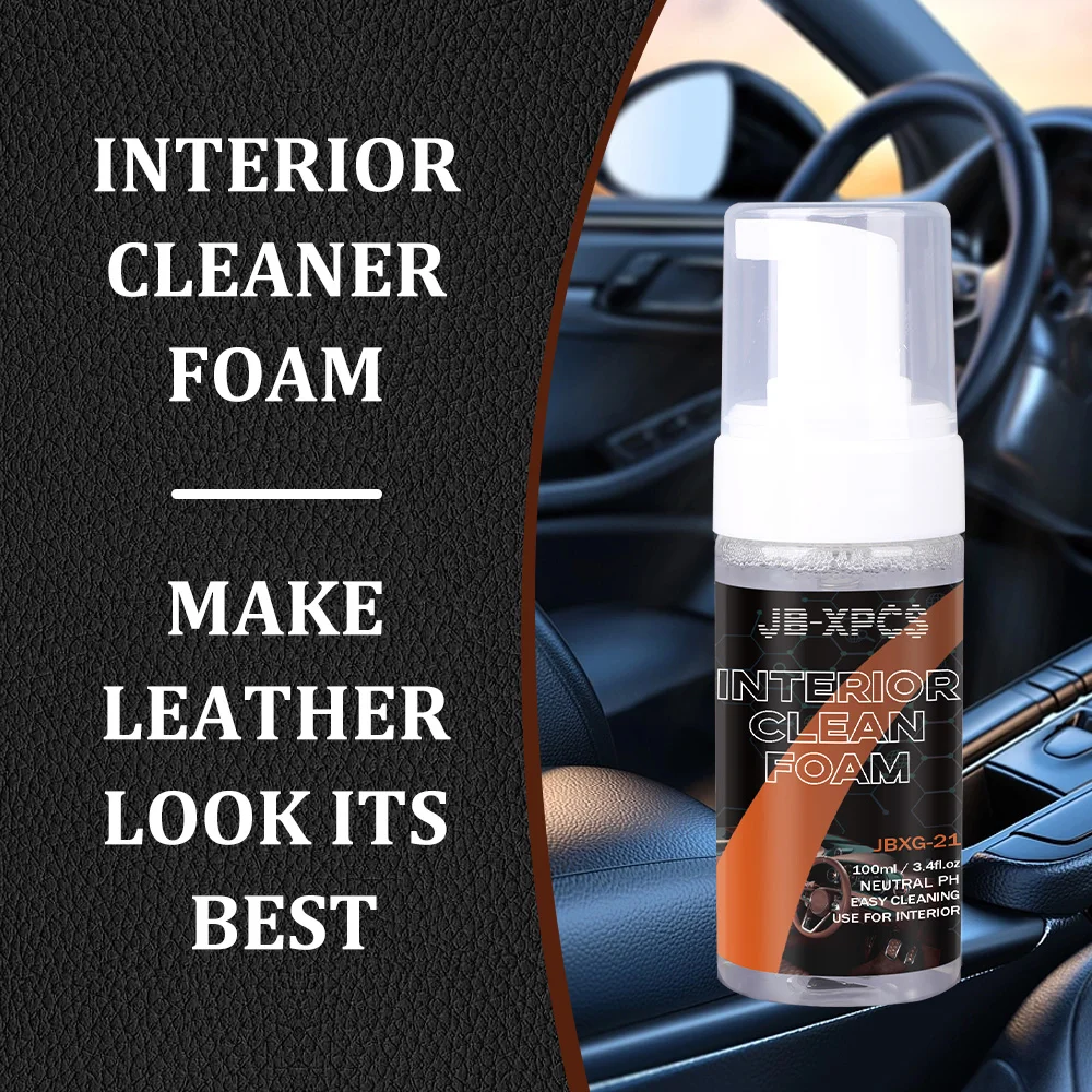 Car Interior Cleaning Interior Parts Dashboard Liquid Leather Finish Steering Wheel for Home Sofa Spray Foam Cleaner
