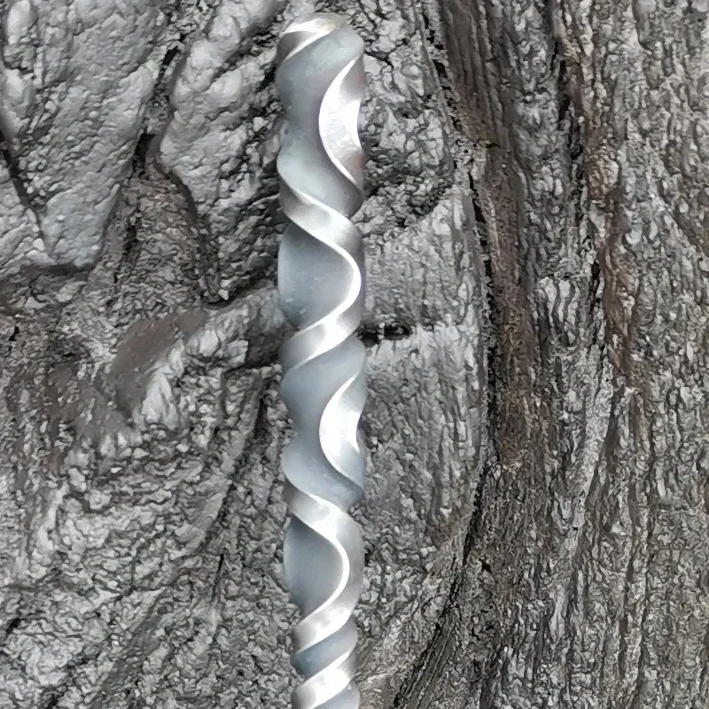 1PCS 27cm Solid Spiral Outdoor EDC Creative Ornament Model Collection Gold Hoop Bar Small Steel Stick