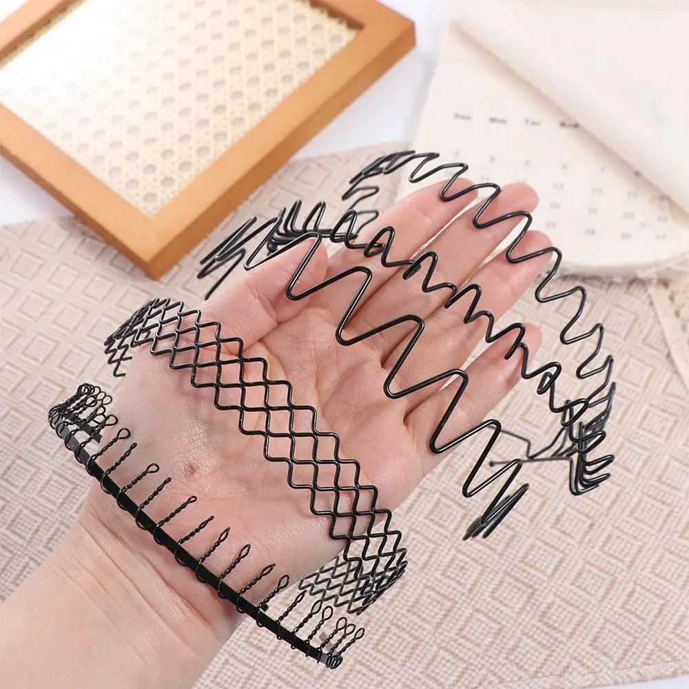 موضة الصليب شكل موجة عقال طبقة مزدوجة الربيع شكل رقيقة معدنية الشعر هوب أغطية الرأس الكورية نمط الرجال العصابات الشعر الذكور #6