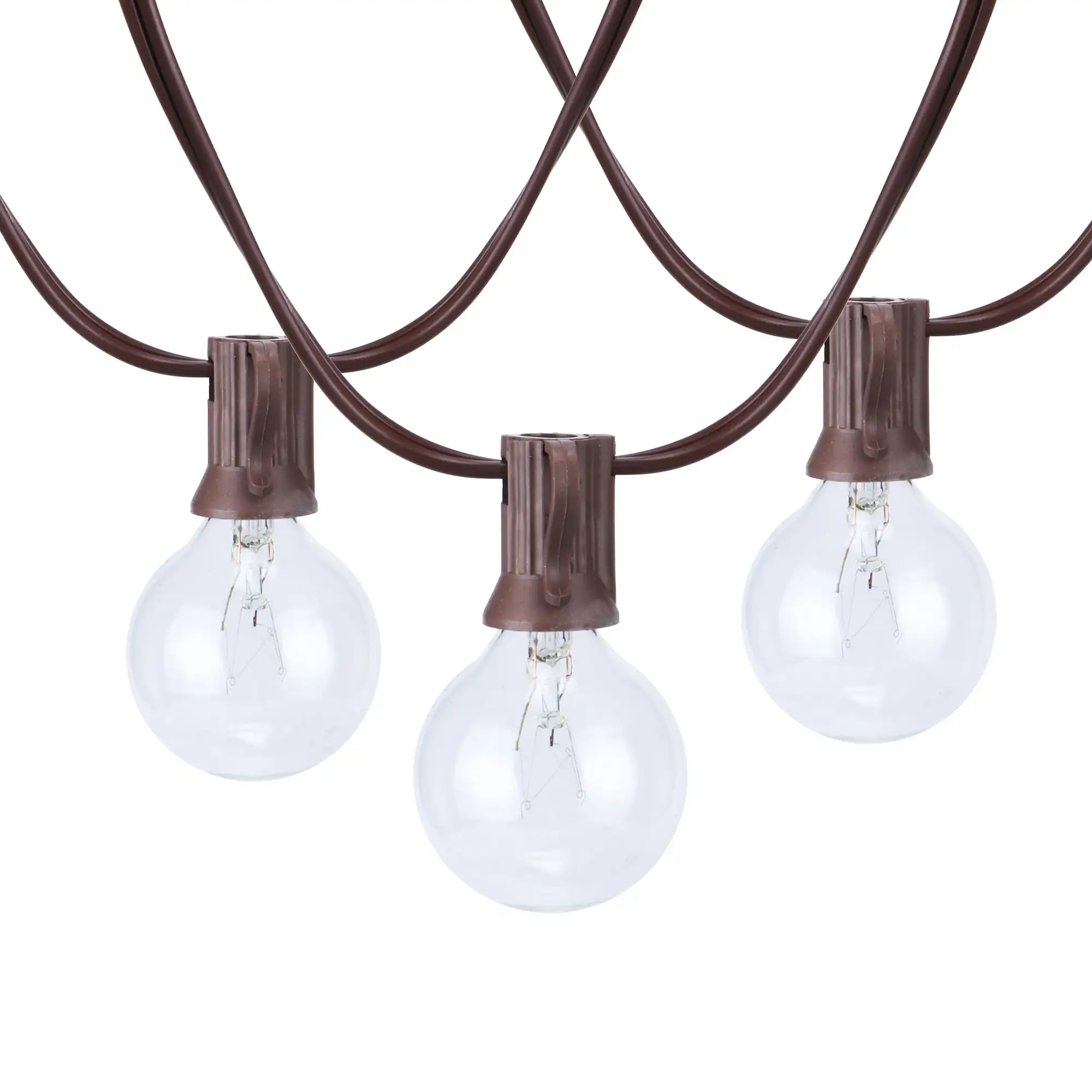 20 Count G40 Clear Glass Globe Outdoor Patio String Lights Warm White