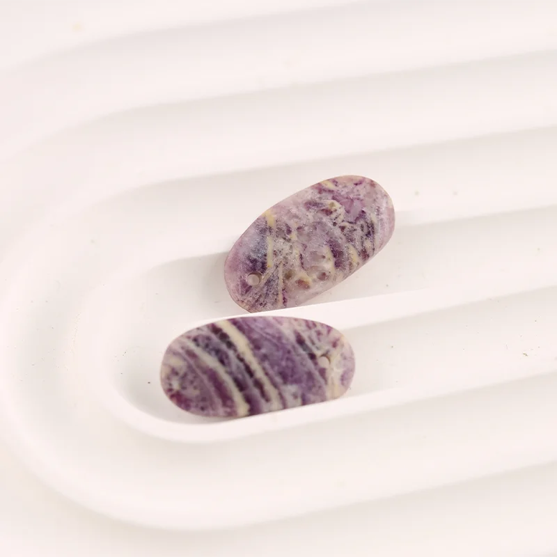 B&F Earring Drill Accessory Ocean Jasper—Fashion Handmade Natural Jewelry Charm Gift Accessories 18x10x2mm 1.7g