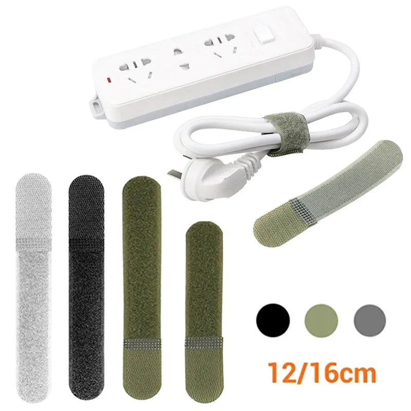 10 Stück Nylonbänder Kabelbinder Gurtband Organizer Fix Hook Loop Grip Wrapping Cord Wiederverwendbare Rucksackverschluss Schnalle