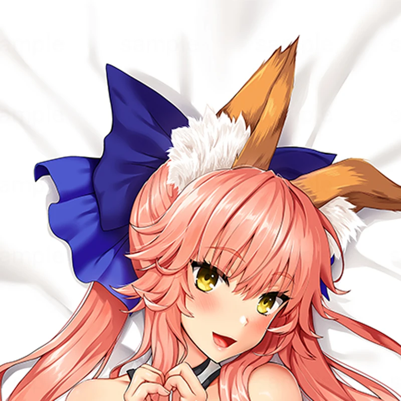 Dakimakura Anime Pillow Cover Tamamo-no-Mae Double Sided HD Print 2WAY Life Size Anime Body Pillowcase Gifts