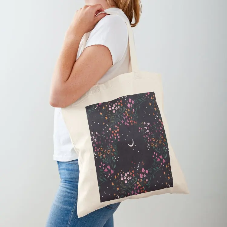 Midnight Garden Tote Bag shoping bag Canvas shoulder bag shopping
