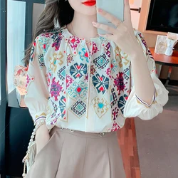 Stylish Women's Blouse for a Chic Look Fashion printing Women's shirts tops blusa mujer