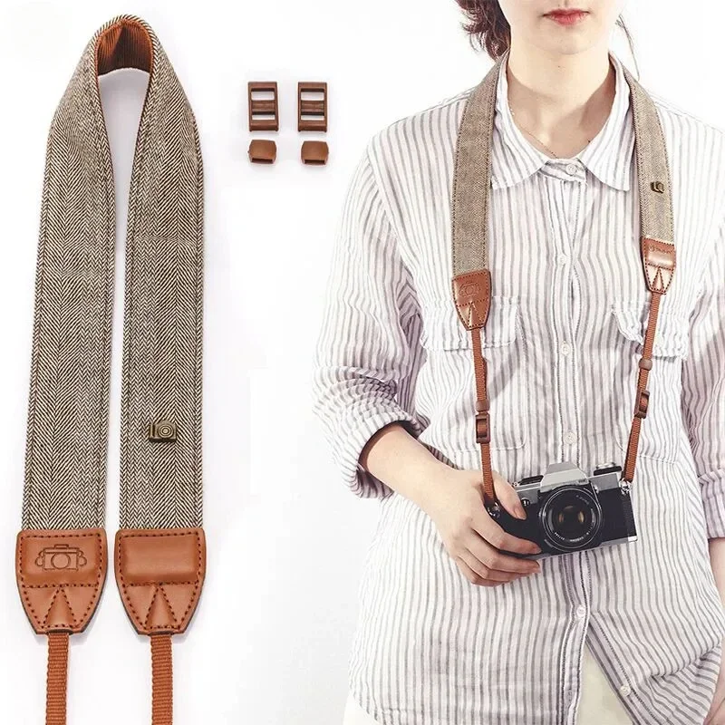 Adjustable Retro Camera Strap Portable Soft Comfortable for Fujifilm Canon Nikon Sony DSLR SLR Mirrorless Cameras Lightweight