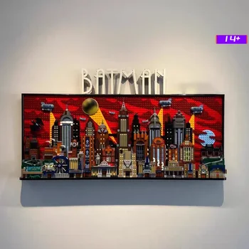 Nowa seria 4210 elementów Superbohaterowie Kreatywny Klasyczny Zestaw do Budowania Gotham City Batman Chłopiec Puzzle Klocki Zabawka Prezent 76271