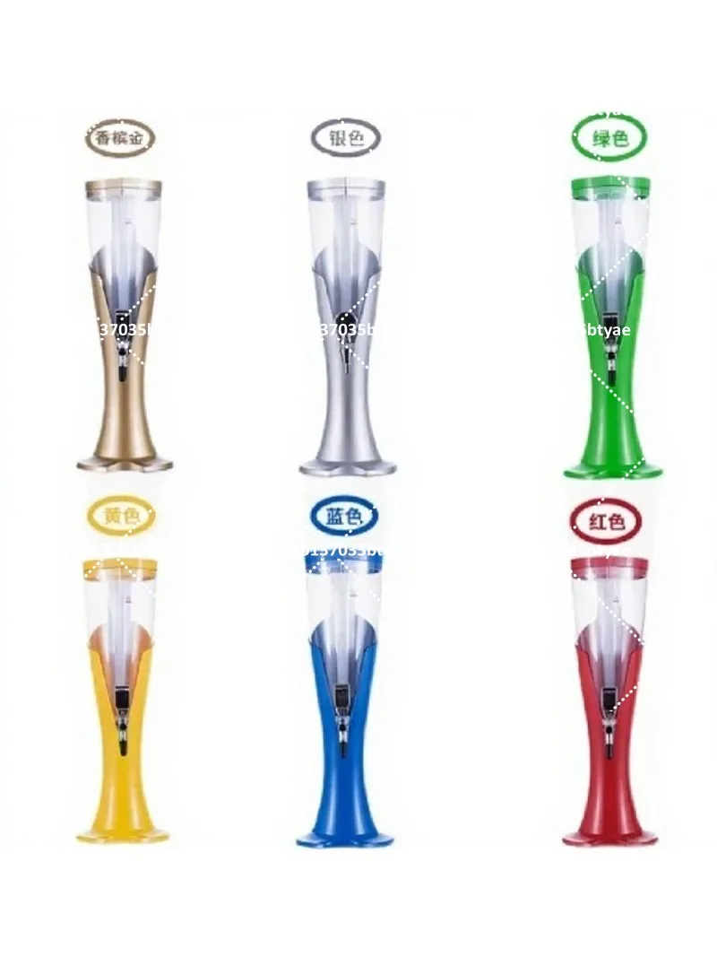 3L Beer Dispenser Tower Column KTV Beverage Container Creative Cola Drink Dispenser for Party Bar Home